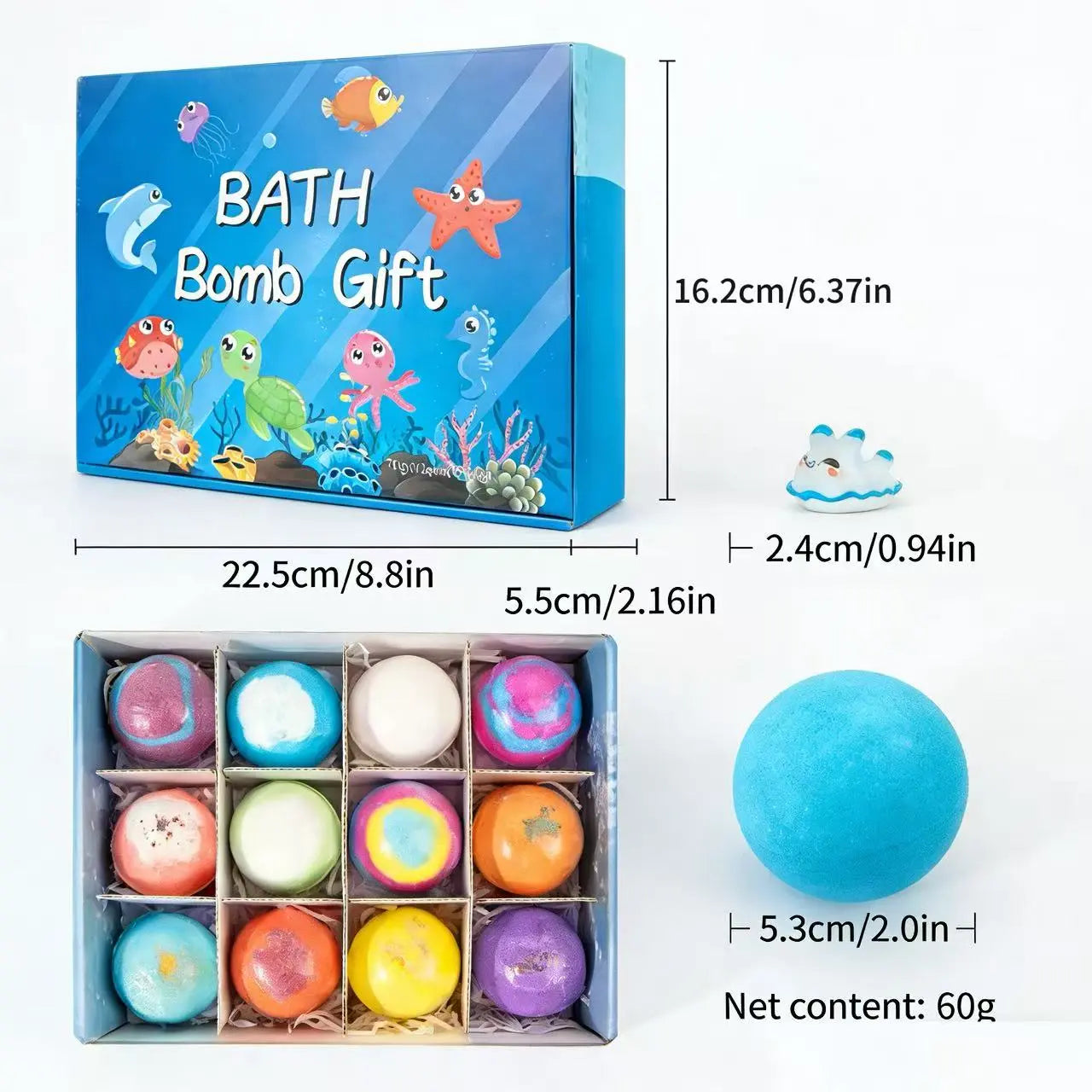 Bath Bombs for Kids with SurpriseSPRINGInside,12 Pack Kid Bath Bombs Gift Set,Easter Basket Stuffers for Boys Girls BubbleBath with Toys Inside Skin Repair