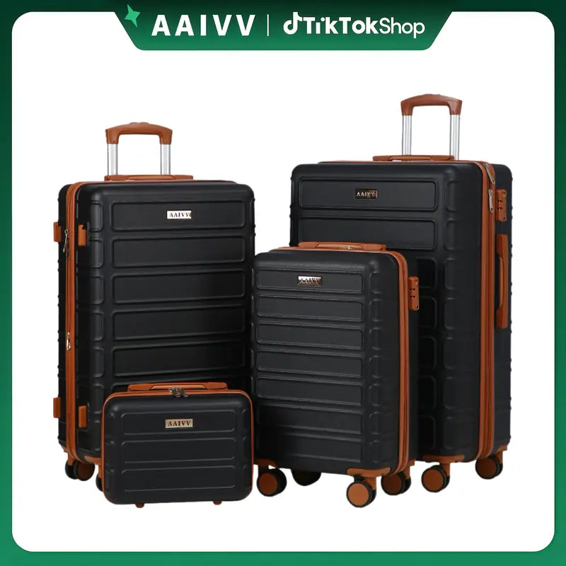 4 Piece Expandable Hardshell Luggage Set with TSA Lock & Spinner Wheels