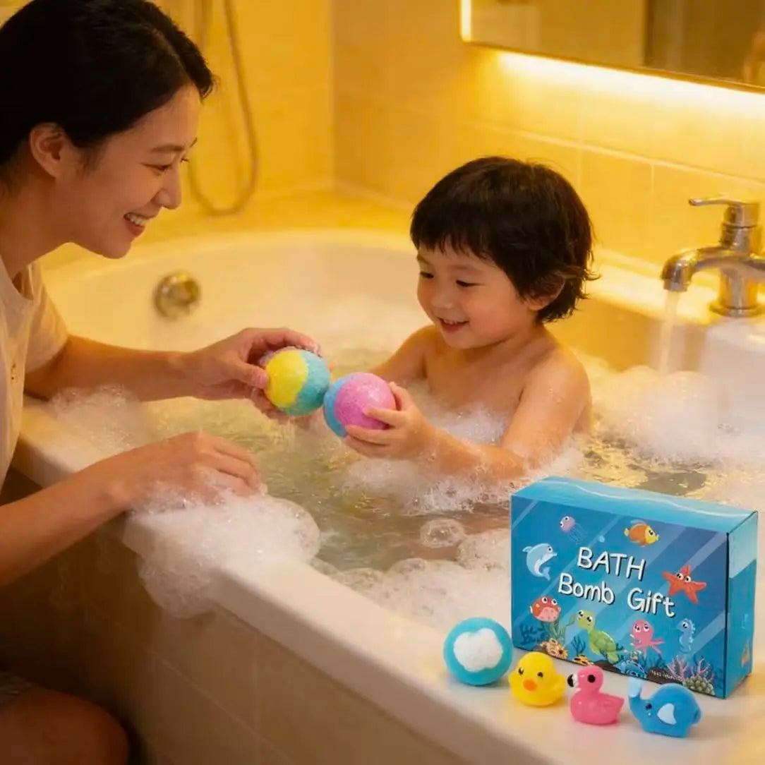 Bath Bombs for Kids with SurpriseSPRINGInside,12 Pack Kid Bath Bombs Gift Set,Easter Basket Stuffers for Boys Girls BubbleBath with Toys Inside Skin Repair