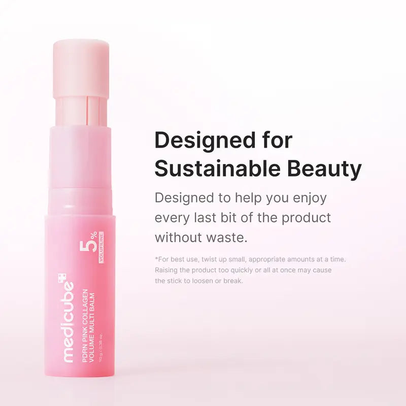 PDRN Pink Collagen Volume Multi Balm Stick for Face, Neck & Lips