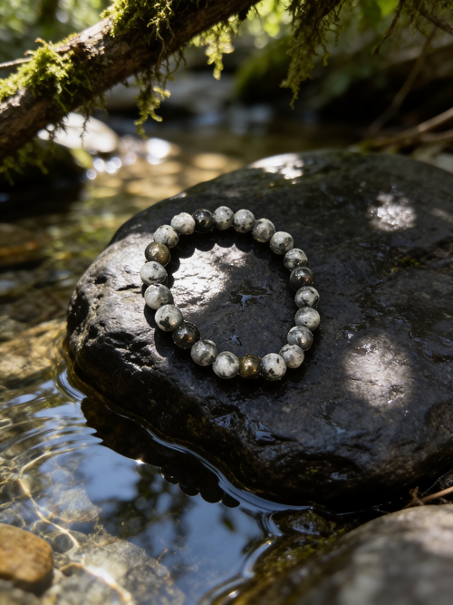 🌙✨ Bracelet en Labradorite – Perles 8 mm ✨🌙