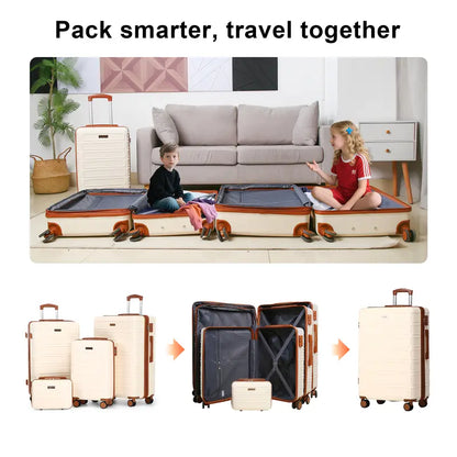 4 Piece Expandable Hardshell Luggage Set with TSA Lock & Spinner Wheels