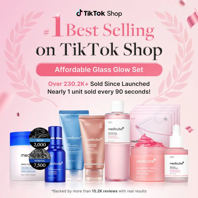 8-Piece Glass Glow Skincare Set – Hydrating & Brightening Routine
