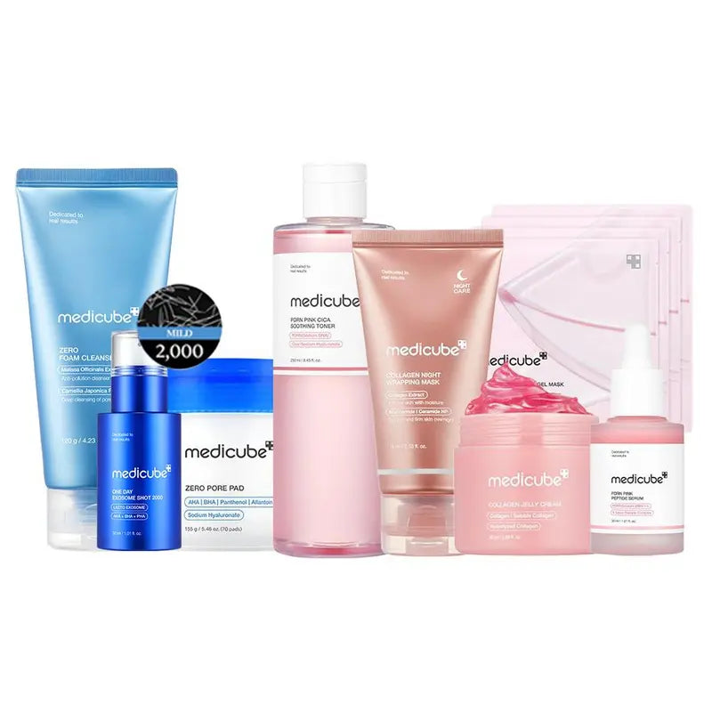8-Piece Glass Glow Skincare Set – Hydrating & Brightening Routine