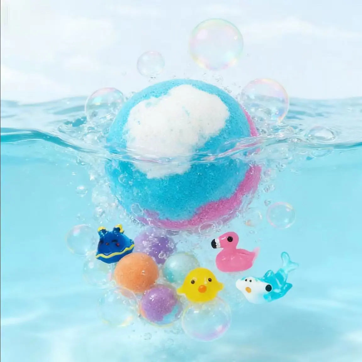 Bath Bombs for Kids with SurpriseSPRINGInside,12 Pack Kid Bath Bombs Gift Set,Easter Basket Stuffers for Boys Girls BubbleBath with Toys Inside Skin Repair
