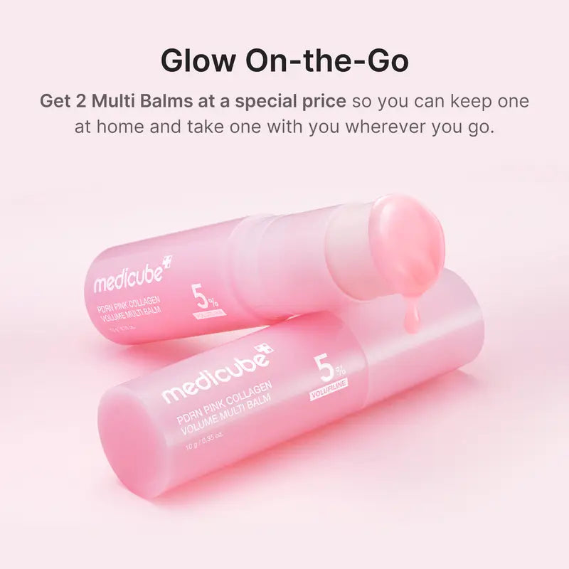 PDRN Pink Collagen Volume Multi Balm Stick for Face, Neck & Lips